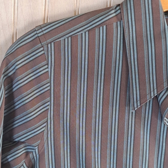 NEW Eddie Bauer Petite Wrinkle-Resistant Stretch Button Up Shirt Cotton Striped - Picture 5 of 11